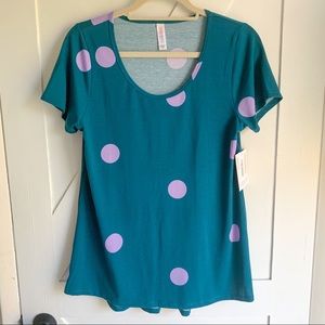 NWT Polka Dot Lularoe Classic Tee (small)